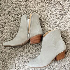 Nine West Gray Suede Ankle Boots